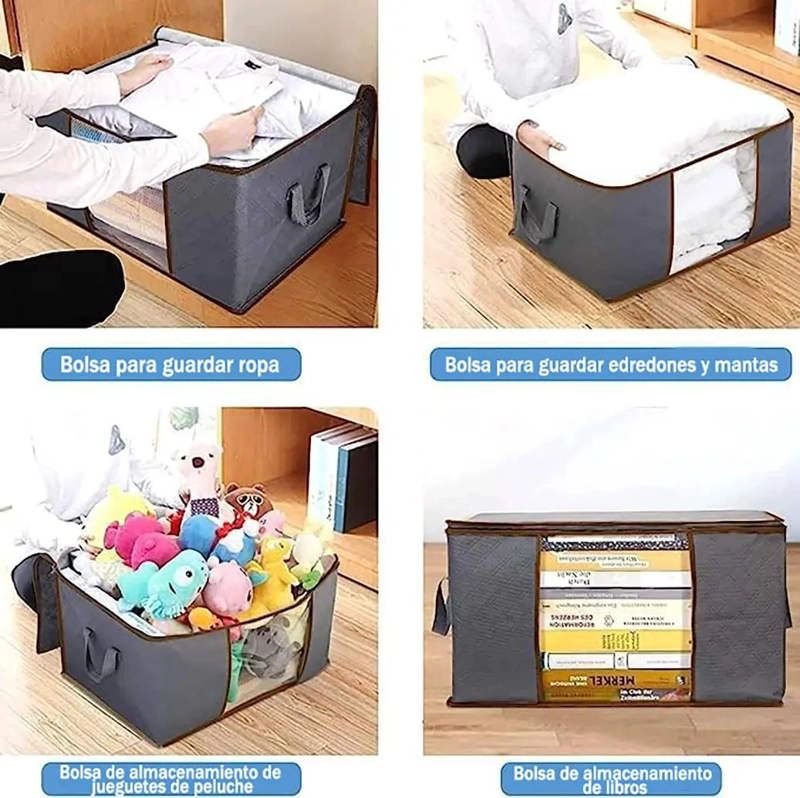 PACK DE 3 BOLSAS ORGANIZADORAS PARA ALMACENAMIENTO DE ROPA Y MANTAS - 5
