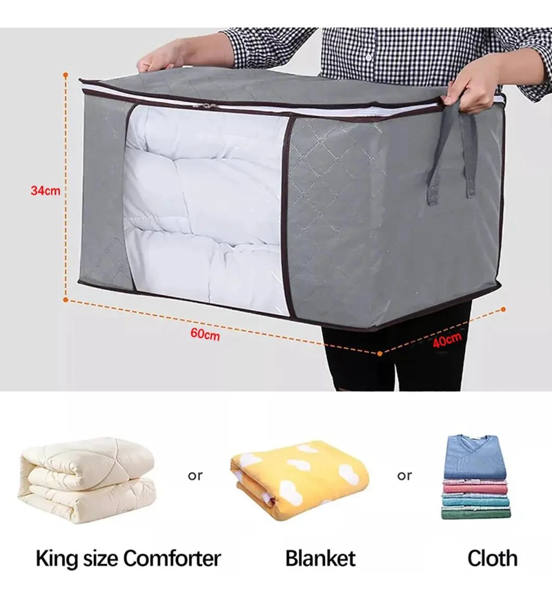 PACK DE 3 BOLSAS ORGANIZADORAS PARA ALMACENAMIENTO DE ROPA Y MANTAS - 6