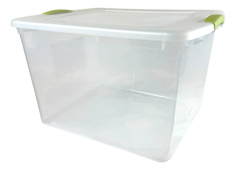 CAJA ORGANIZADORA DE PLASTICO 45 LITROS APILABLE Y ANIDABLE - 1