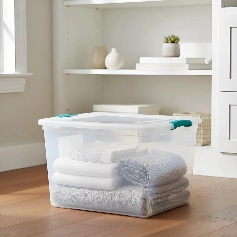 CAJA ORGANIZADORA DE PLASTICO 45 LITROS APILABLE Y ANIDABLE - 2
