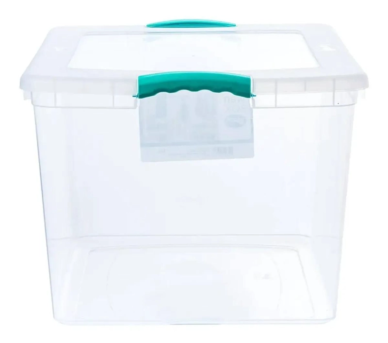 CAJA ORGANIZADORA DE PLASTICO 45 LITROS APILABLE Y ANIDABLE - 5