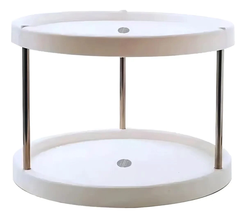 ESPECIERO GIRATORIO DE 2 NIVELES PARA COCINA BLANCA - 6