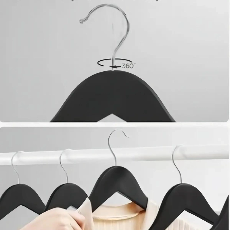 PACK DE 6 COLGADORES DE ROPA GIRATORIOS DE ALUMINIO - 3