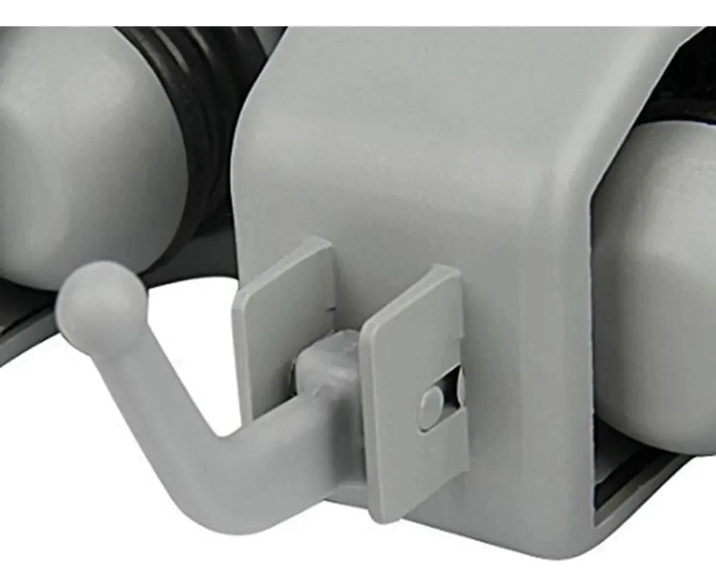 SOPORTE DE PARED PARA ESCOBAS Y TRAPEADORES CON GANCHOS - 3