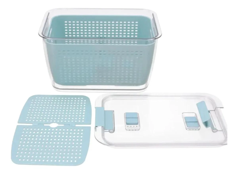 ORGANIZADOR DE REFRIGERADOR CON MALLA COLADOR 1.5L - 4