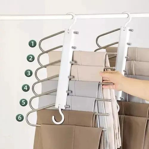 PERCHA PLEGABLE 6 EN 1 PARA PANTALONES Y CORBATAS - 2
