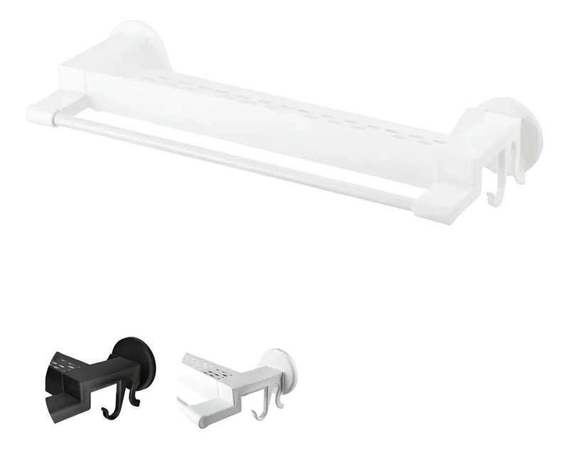 TOALLERO Y REPISA ORGANIZADOR DE BAÑO 2 EN 1 PARA ESPACIOS ELEGANTES - 1