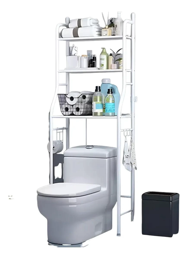 RACK ORGANIZADOR DE BAÑO DE TRES NIVELES PARA ESPACIOS REDUCIDOS - 1