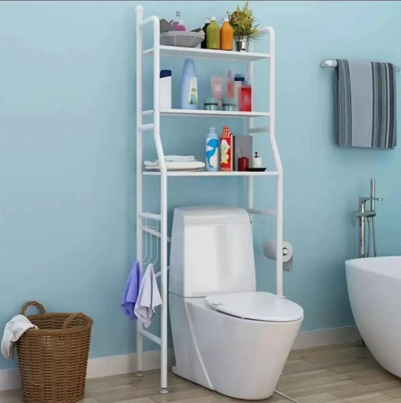 RACK ORGANIZADOR DE BAÑO DE TRES NIVELES PARA ESPACIOS REDUCIDOS - 2