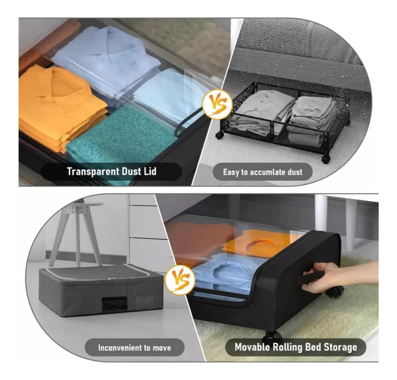 CAJAS ORGANIZADORAS MULTIUSO PARA ALMACENAMIENTO BAJO CAMA - 2