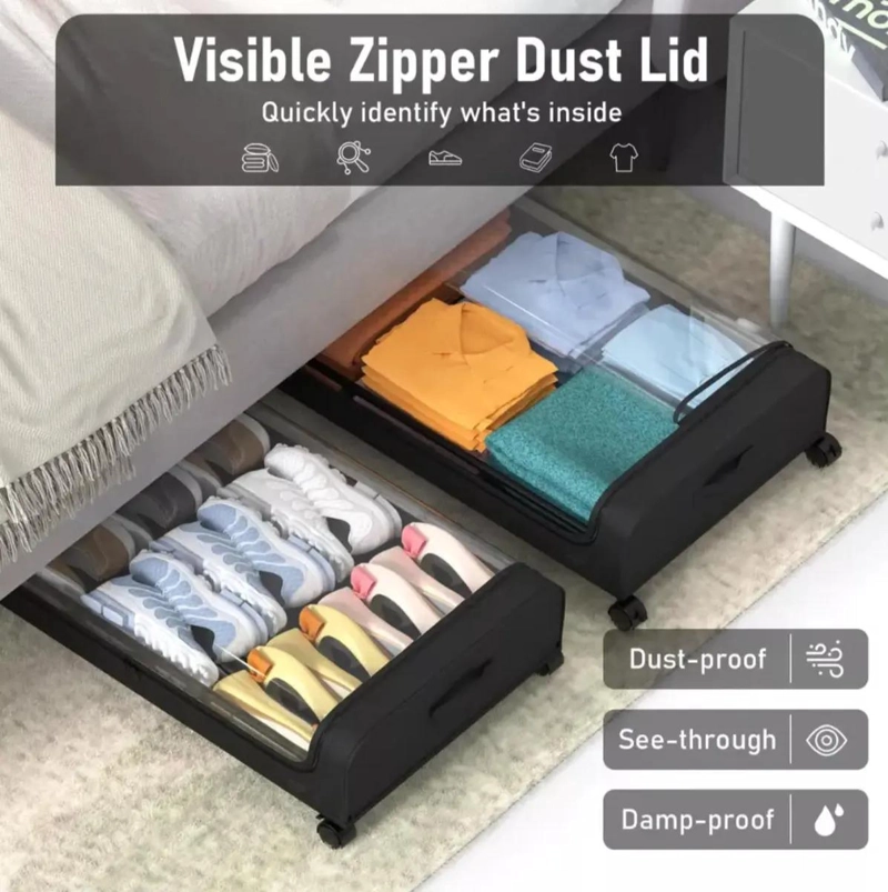 CAJAS ORGANIZADORAS MULTIUSO PARA ALMACENAMIENTO BAJO CAMA - 3