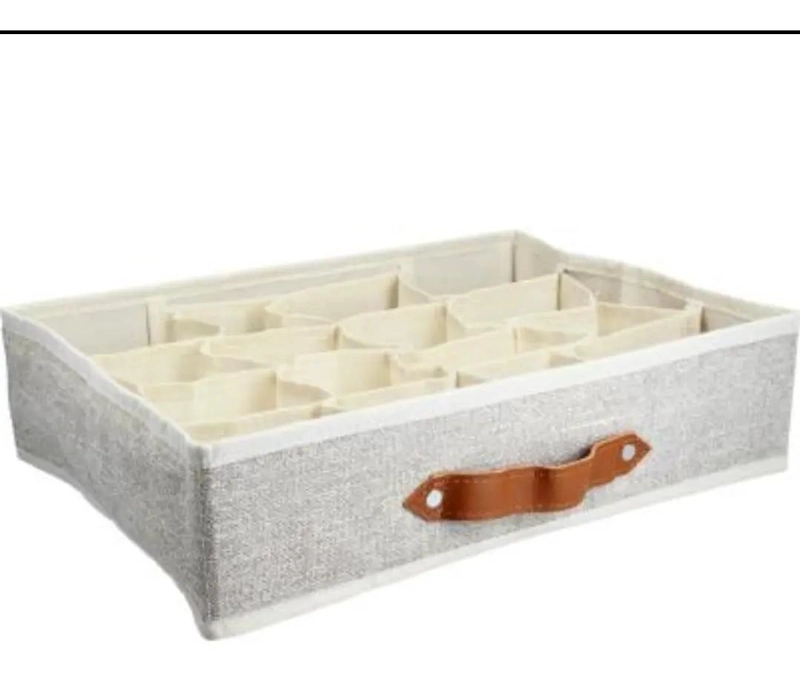 CAJA ORGANIZADORA DE TELA CON 16 COMPARTIMENTOS PARA ACCESORIOS - 1