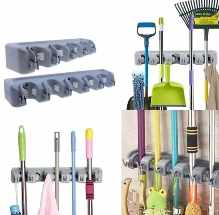 ORGANIZADOR COLGANTE PARA ESCOBAS Y UTENSILIOS DE LIMPIEZA - 3