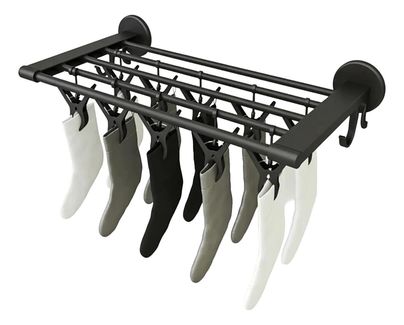 COLGADOR DE PARED MULTIFUNCIONAL CON 8 CLIPS PARA ROPA - 1