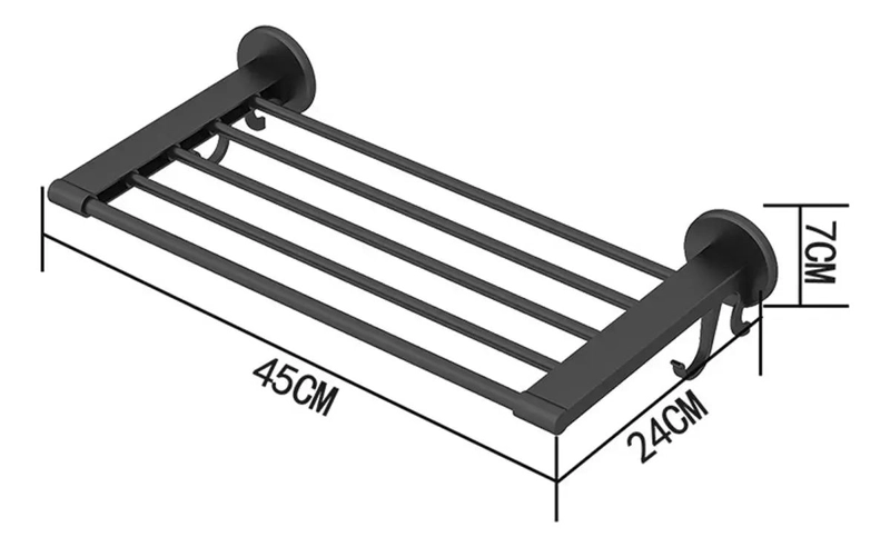 COLGADOR DE PARED MULTIFUNCIONAL CON 8 CLIPS PARA ROPA - 3