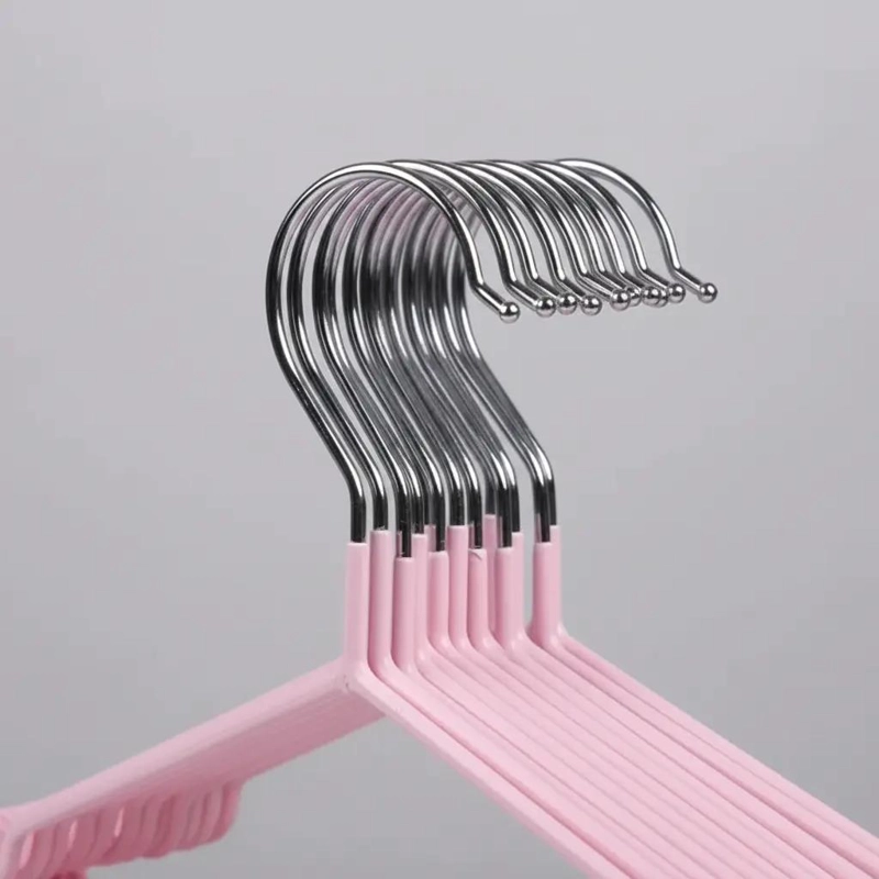 SET DE 10 GANCHOS DE METAL ANTIDESLIZANTES PARA ROPA - 7