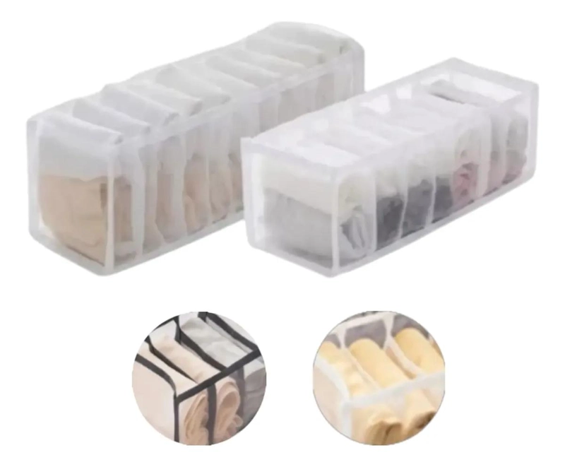 SET DE 2 CAJAS ORGANIZADORAS PARA ROPA INTERIOR Y ACCESORIOS - 1