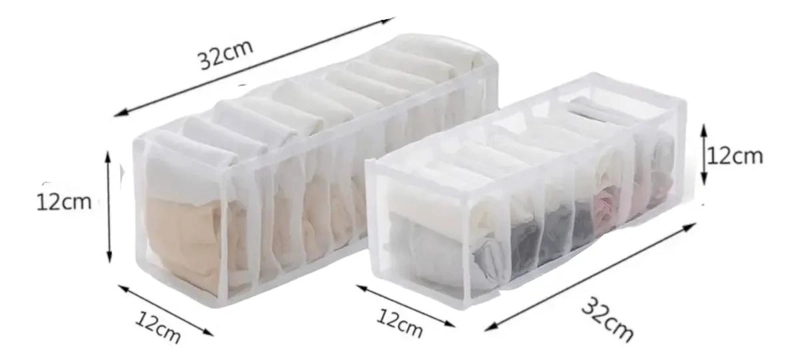 SET DE 2 CAJAS ORGANIZADORAS PARA ROPA INTERIOR Y ACCESORIOS - 4