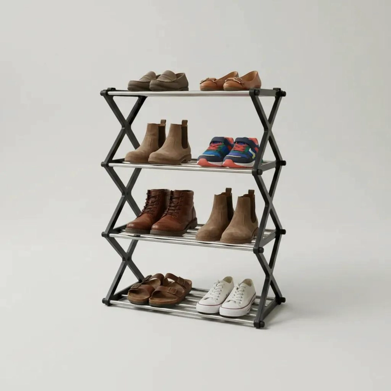 ZAPATERA PLEGABLE ACORDEON PARA 12 PARES DE CALZADO - 2