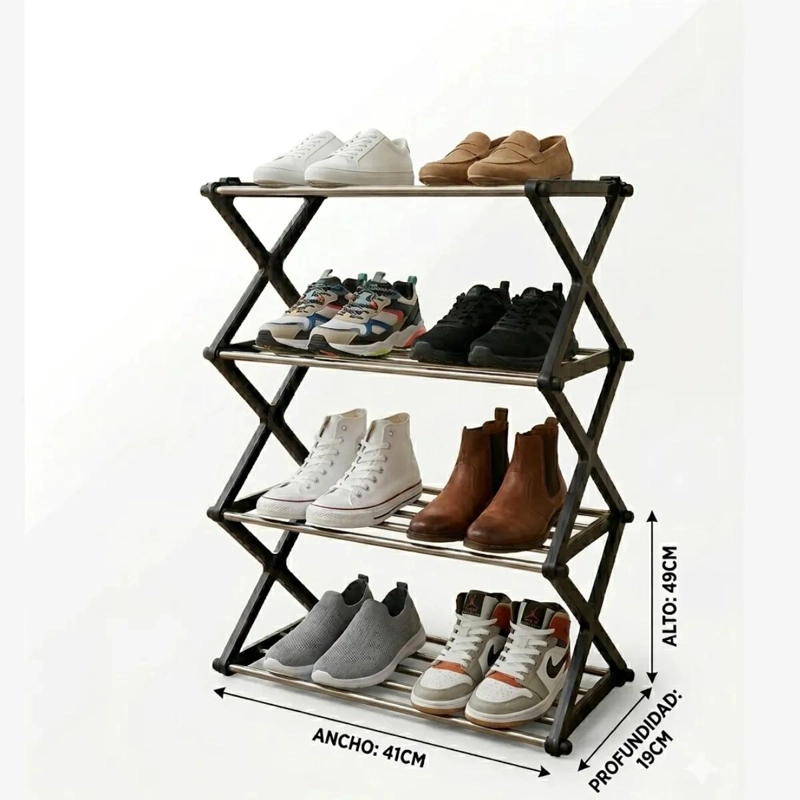 ZAPATERA PLEGABLE ACORDEON PARA 12 PARES DE CALZADO - 7