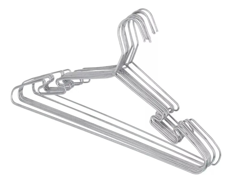SET DE 30 COLGADORES DE ROPA METALICOS ANTIDESLIZANTES - 1