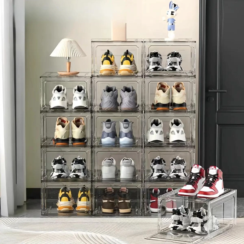 CAJA ORGANIZADORA APILABLE PARA ZAPATOS CON DISEÑO VENTILADO - 5