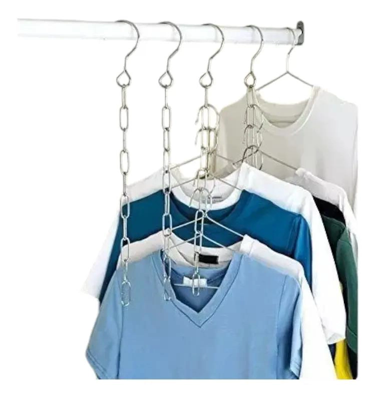 PACK DE 6 ORGANIZADORES DE ROPA CON CADENA DE SUSPENSION - 3