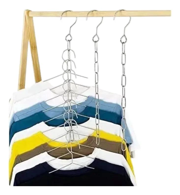 PACK DE 6 ORGANIZADORES DE ROPA CON CADENA DE SUSPENSION - 4