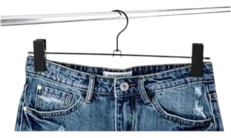 SET DE 10 GANCHOS COLGADORES METALICOS PARA ROPA - 2