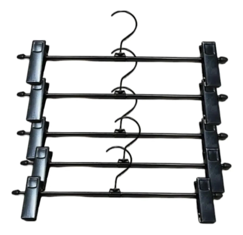 SET DE 10 GANCHOS COLGADORES METALICOS PARA ROPA - 3