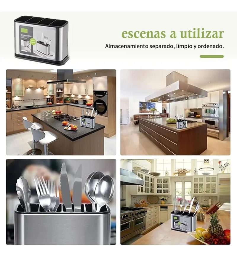 BANDEJA ESCURRIDOR DE CUBIERTOS EN ACERO INOXIDABLE - 5