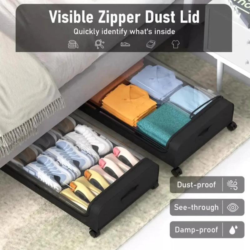 CAJAS ORGANIZADORAS MULTIUSO PARA ALMACENAMIENTO BAJO CAMA - 8