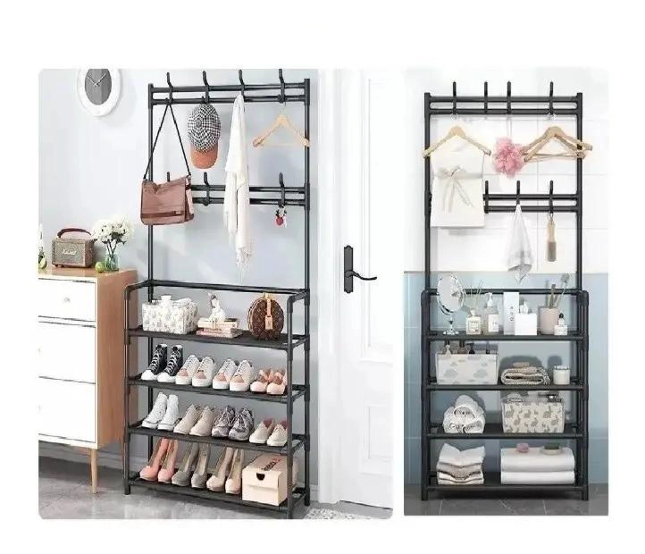 ESTANTE ORGANIZADOR PERCHERO DE METAL PARA HOGAR Y OFICINA - 3