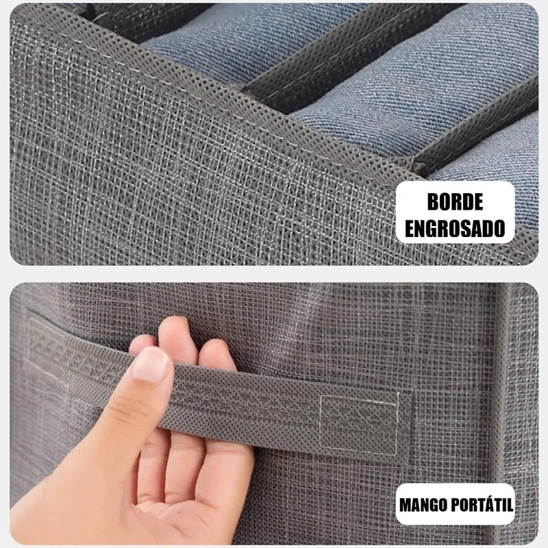 PACK DE 2 ORGANIZADORES PLEGABLES PARA ROPA INTERIOR CON 7 DIVISIONES - 9