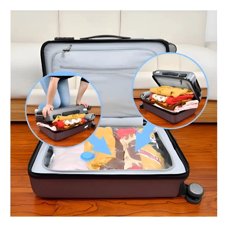 PACK DE 5 BOLSAS ORGANIZADORAS AL VACIO CON BOMBA MANUAL - 2