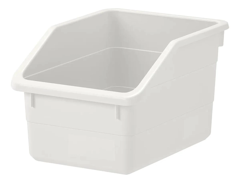 CAJA ORGANIZADORA PLASTICA BLANCA 19X26X15 CM PARA ALMACENAMIENTO - 1
