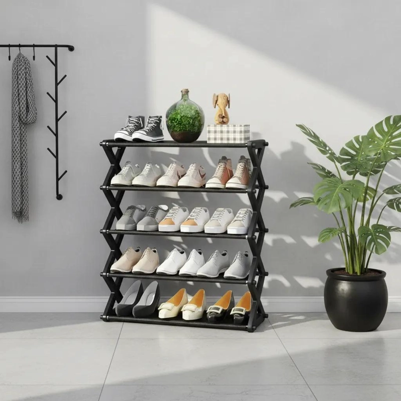 ZAPATERO PLEGABLE DE 5 NIVELES PARA 15 PARES DE CALZADO - 2