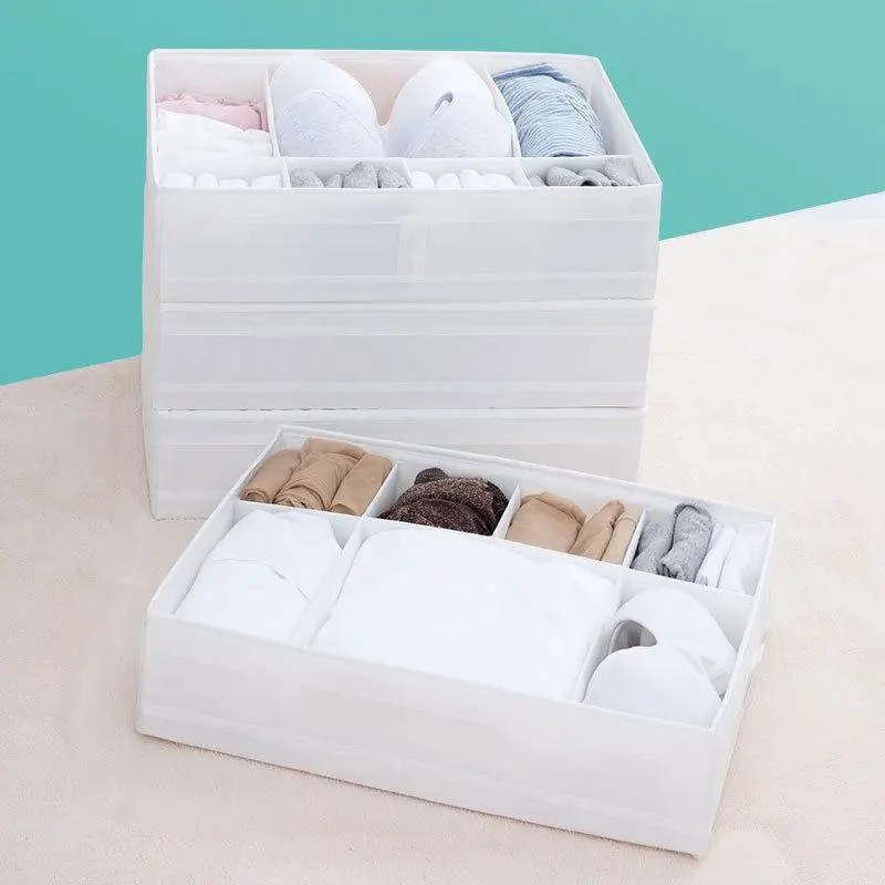 ORGANIZADOR PLEGABLE DE TELA CON 7 COMPARTIMIENTOS - 1
