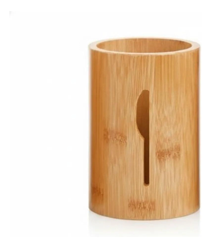 ORGANIZADOR DE CUBIERTOS DE MADERA DE BAMBU PARA COCINA 13CM - 1