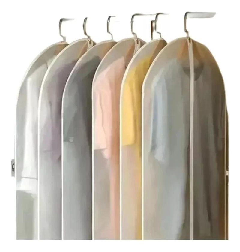 JUEGO DE 5 BOLSAS TRANSPARENTES PARA ALMACENAMIENTO DE ROPA - 1
