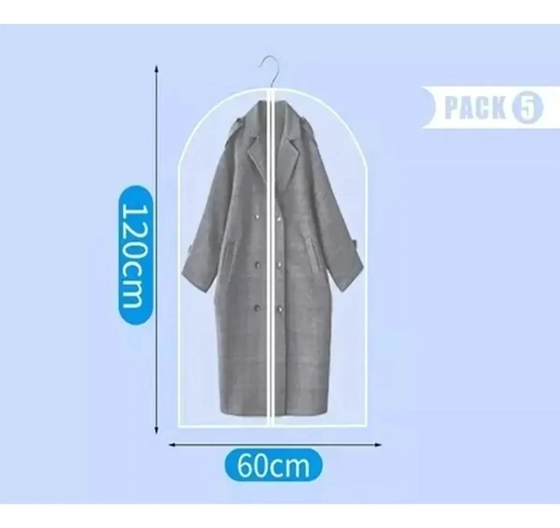 JUEGO DE 5 BOLSAS TRANSPARENTES PARA ALMACENAMIENTO DE ROPA - 3