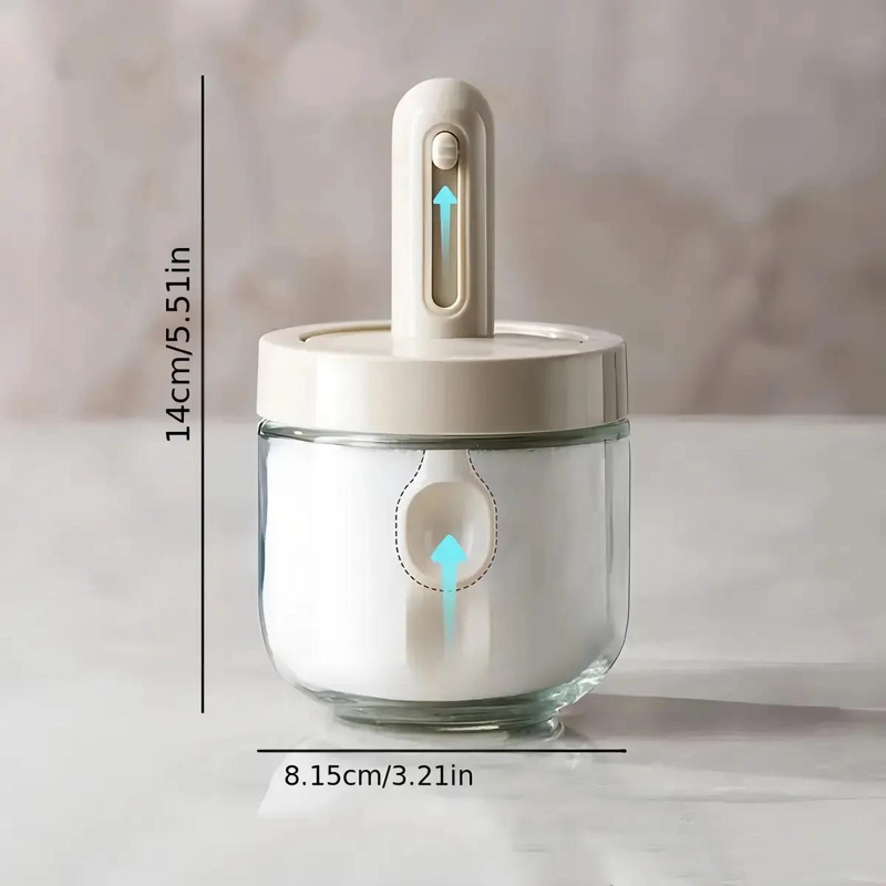 TARRO ORGANIZADOR DE ESPECIAS CON CUCHARA TELESCOPICA 300ML - 3