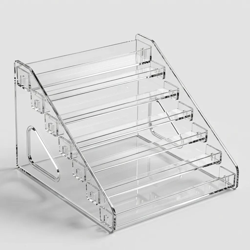 ORGANIZADOR ACRILICO TRANSPARENTE DE MAQUILLAJE CON 7 NIVELES - 1