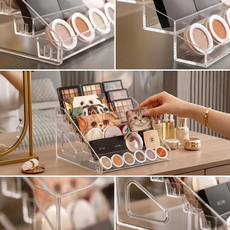 ORGANIZADOR ACRILICO TRANSPARENTE DE MAQUILLAJE CON 7 NIVELES - 3