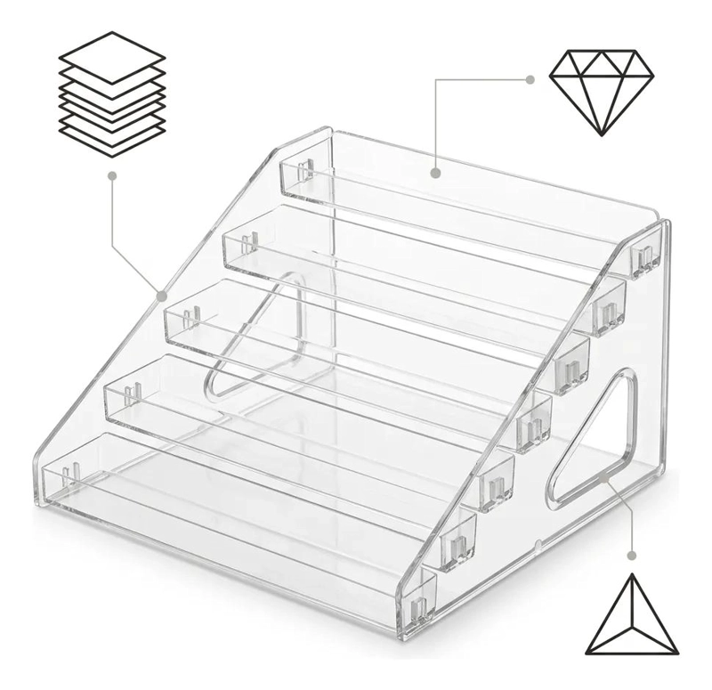 ORGANIZADOR ACRILICO TRANSPARENTE DE MAQUILLAJE CON 7 NIVELES - 7