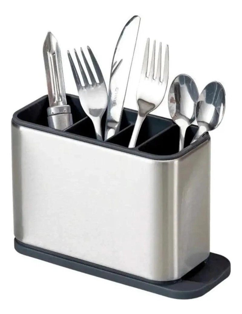 ESCURRIDOR DE CUBIERTOS DE ACERO INOXIDABLE CON DRENAJE RAPIDO - 1