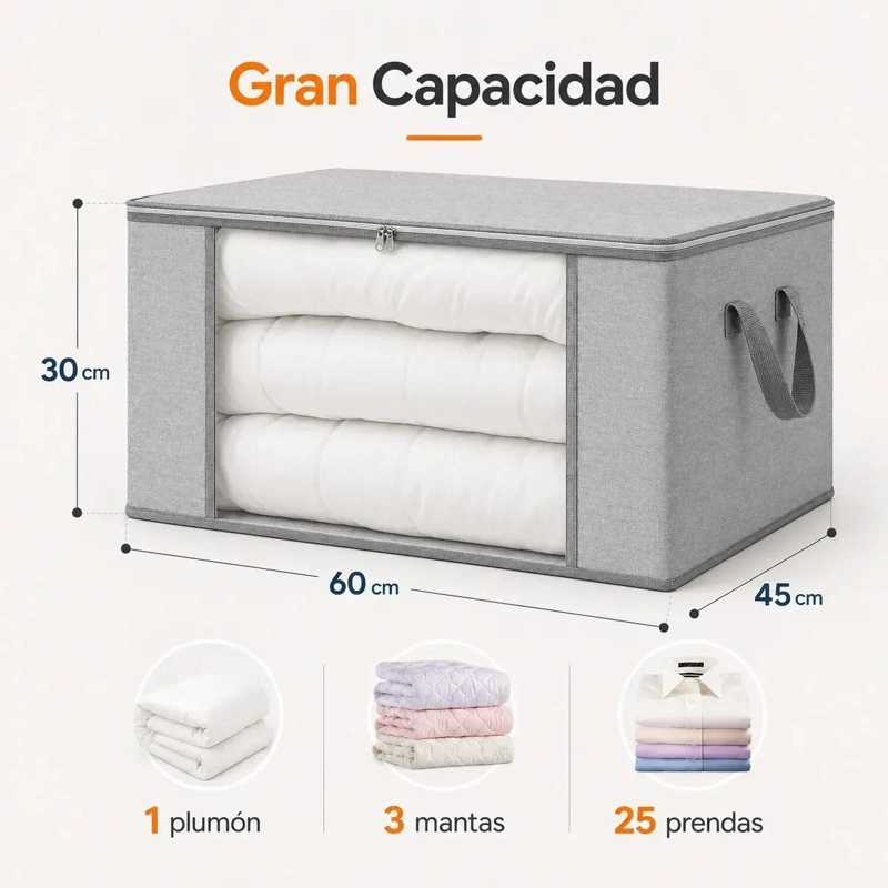 PACK DE 6 BOLSAS ORGANIZADORAS DE ALMACENAMIENTO 90L - 3