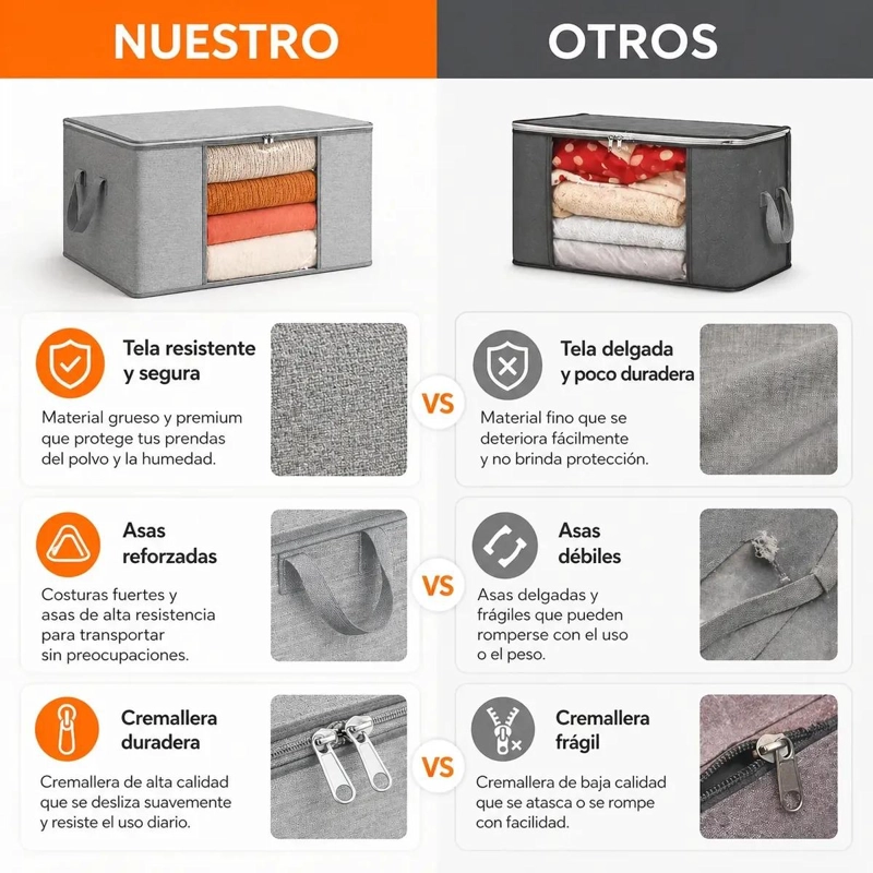 PACK DE 6 BOLSAS ORGANIZADORAS DE ALMACENAMIENTO 90L - 5