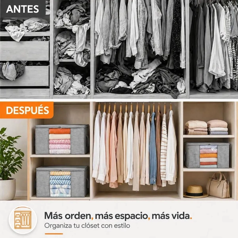 PACK DE 6 BOLSAS ORGANIZADORAS DE ALMACENAMIENTO 90L - 8