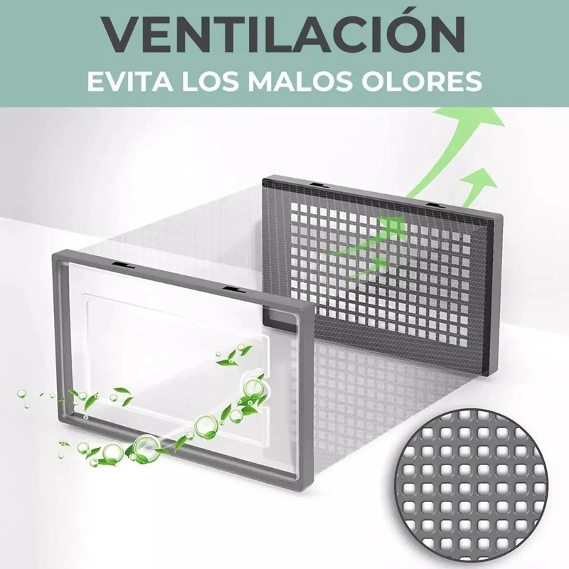 SET DE 6 CAJAS ORGANIZADORAS APILABLES PARA CALZADO - 2